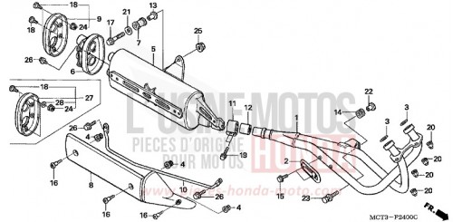 EXHAUST MUFFLER FJS600D5 de 2005